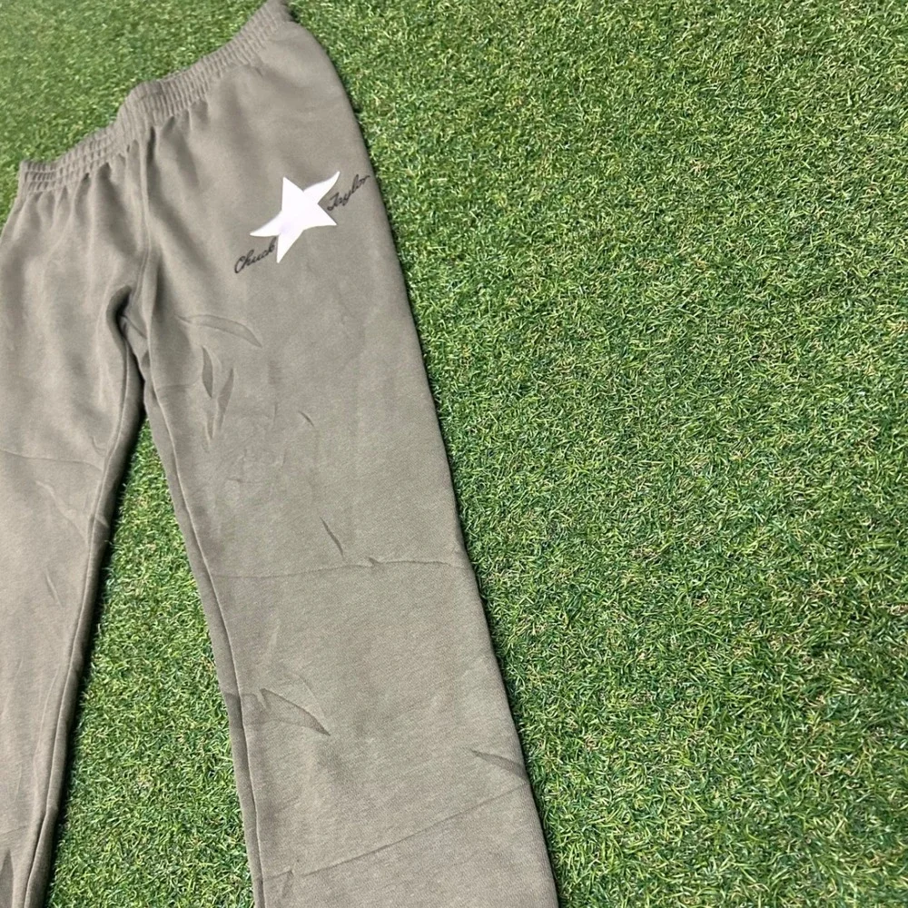 Converse Chuck Taylor Boys Medium Olive Green Star Logo Jogger Sweatpants